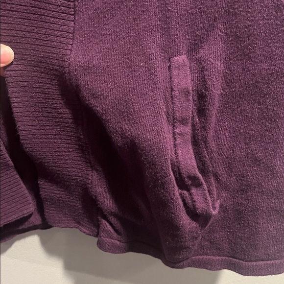 Chico's Deep Purple open front Cardigan Sweater - Picture 3 of 7